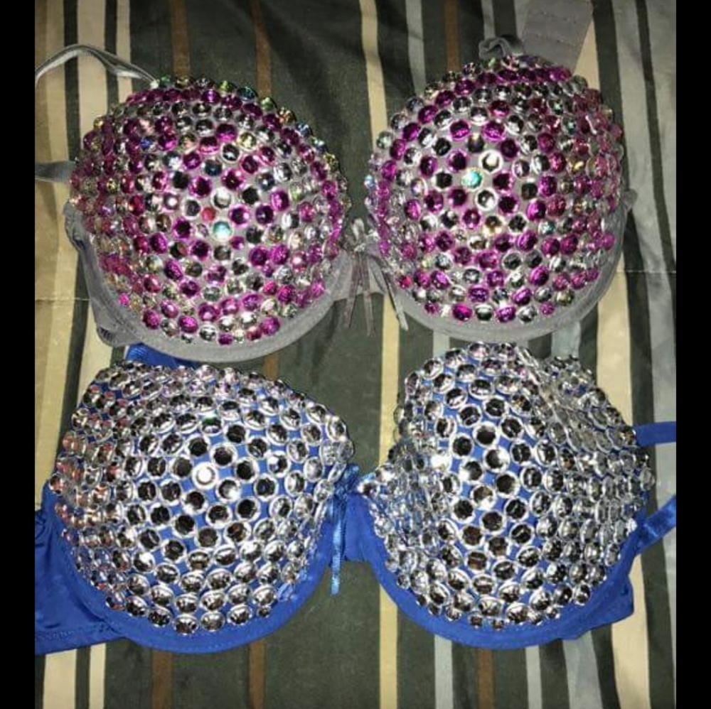 38D Rhinestone Bra